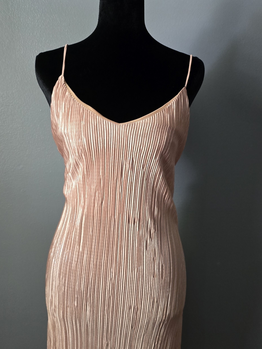 Miss Selfridge Pleated Satin Slip Dress - Pink